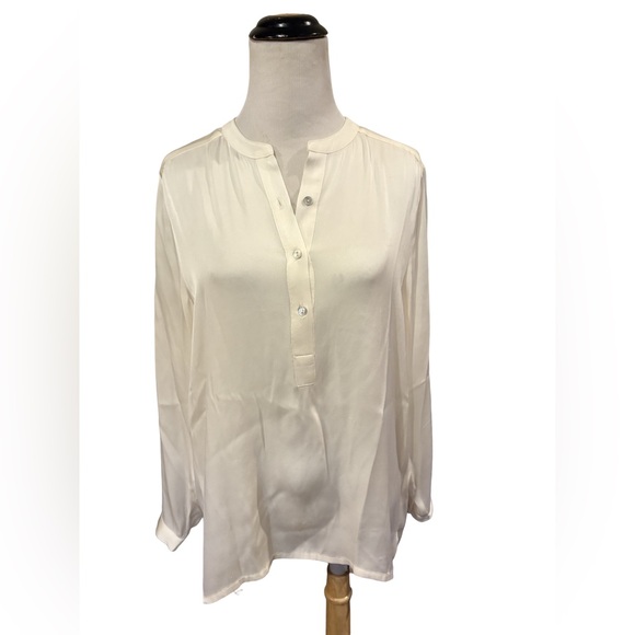 Nouvelle Tops - Elegant Women's White Blouse — Size L
